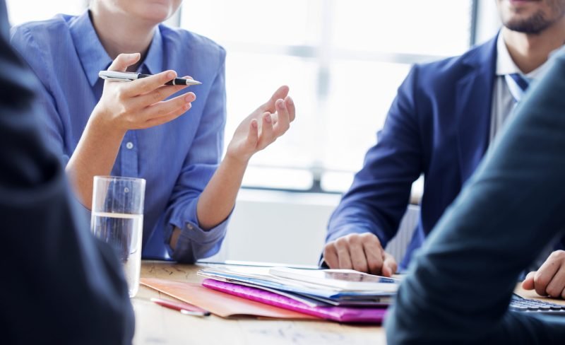 Business people discussion advisor working concept